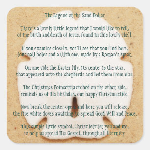 Legenda da etiqueta do dólar de areia