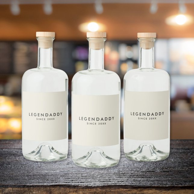 Legendaddy para Pais Legendários simples e mínimo (Legendaddy bottle lable)