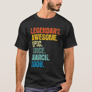 Legendário Retroativo Desde Março De 2008 T Camisa