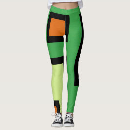 Legging 抽象画 モダン レトロ mapper #1 レギンス