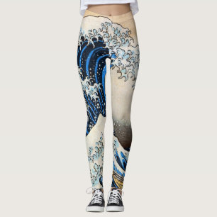 Legging 神奈川沖浪裏, grande onda do 北斎, Hokusai