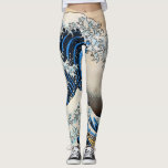 Legging 神奈川沖浪裏, grande onda do 北斎, Hokusai, Ukiyo-e<br><div class="desc">o 葛飾北斎 Katsushika Hokusai (outubro ou novembro de 1760 - 10 de maio de 1849) era um artista, um pintor do ukiyo-e e um printmaker japoneses do período de Edo. Em seu tempo, era o perito principal de Japão na pintura chinesa. O nascer em Edo (agora Tokyo), Hokusai é o...</div>