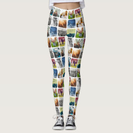 Legging 10 Quadros Brancos Arredondados com Modelo de Grad