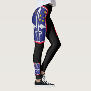 Legging 172nd Brigada da infantaria em caneleiras pretas