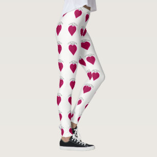 Legging 1 cor preta rosaCor multirosa eu te amo muito