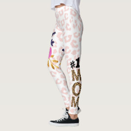 Legging #1 Mãe, Dia de as mães Floral Animal Print Leggins