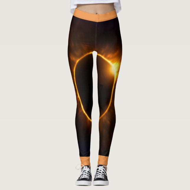 Legging 2017 leggins totais do eclipse solar (Frente)