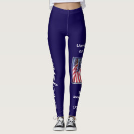 Legging 250º Aniversário, nome personalizado yoga