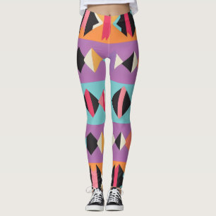 Legging 3b listras e triângulos coloridos
