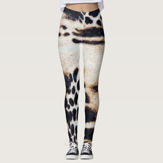 Legging 3d Padrão animal atordoante em Hyena Skydesign (Frente)