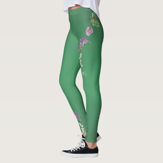Legging 4º aniversário de Fruta e Floral (Esquerda)