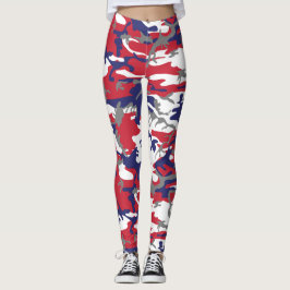 Legging 4 de Julho, Dia da Independência, Cinza Camuflagem