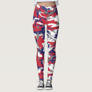 Legging 4 de Julho, Dia da Independência, Cinza Camuflagem