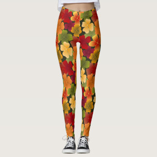 Legging 4folha em cores do outono