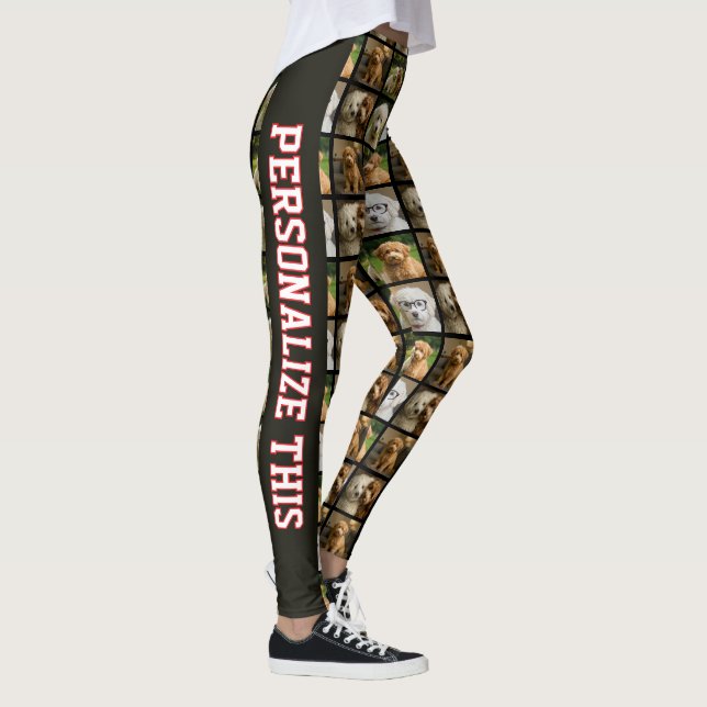 Legging 6 Modelo de Foto e Texto Colagem Personalizada  (Direita)