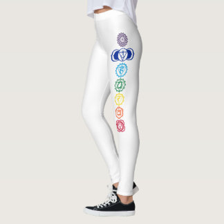 Legging 7 calças da ioga de Chakras