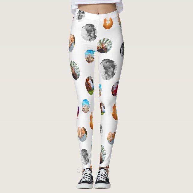 Legging 8 Círculos de Modelo de bolinhas de de Fotografias (Frente)