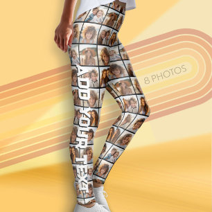 Legging 8 Colagem de Fotos - Grade Mínima Moderna com Text