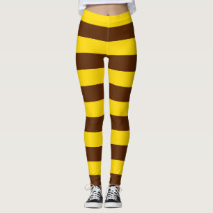 Legging A abelha listra caneleiras