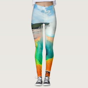 Legging A Arte Quente Colorida da Natureza