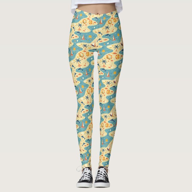 Legging A Brisa Oceânica Deixa a Minha Mente Tranquila (Frente)