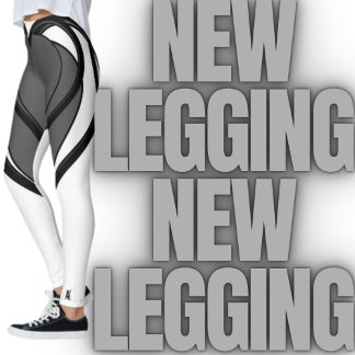 Legging A cinza, design de arte cardíaca negra