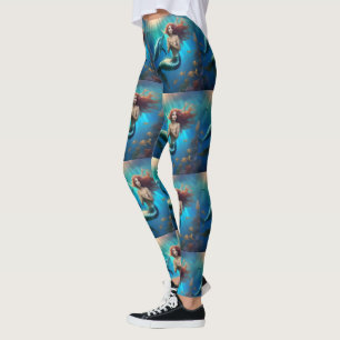 Legging "A dança do Oceano: Uma Sereia e a Viagem dos Golf