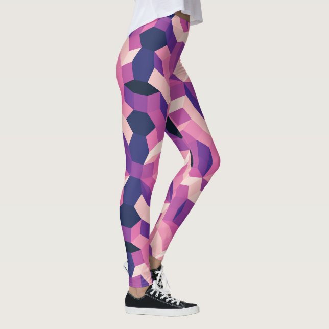 Legging A Estrada Ausente em Rosa e Roxo (Direita)