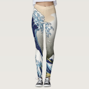 Legging A grande onda fora de Kanagawa