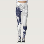 Legging A grande onda fora de Kanagawa (神奈川沖浪裏)<br><div class="desc">A grande onda fora de Kanagawa (神奈川沖浪裏), é um impressão do woodblock pelo artista japonês Katsushika Hokusai (葛飾北斎).
Visite por favor minha loja para um design mais interessante e mais => bem escolhido zazzle.com/iwheels da cor</div>