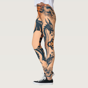 Legging A Guerra dos Dragões Céus Laranja