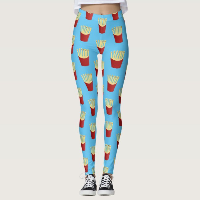 Legging A ilustração de desenho animado de comida rápida d (Frente)