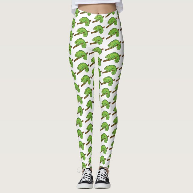 Legging A ilustração do camaleão de Parson (Frente)