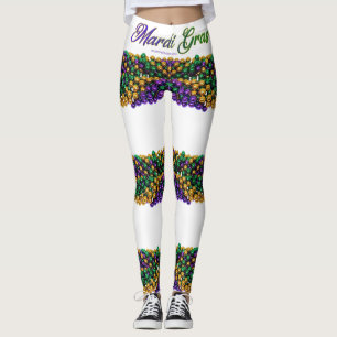 Legging A imagem icônica de SlipperyJoe com tema Mardi Gra