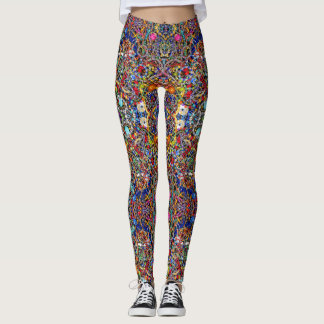 Legging A jóia inspirou kaleidoscopic colorido das