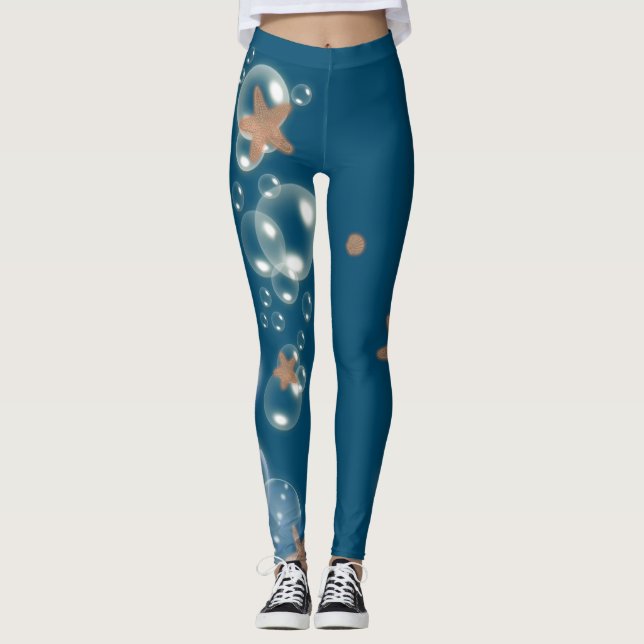 Legging A laranja azul da estrela do mar | escolhe a cor (Frente)