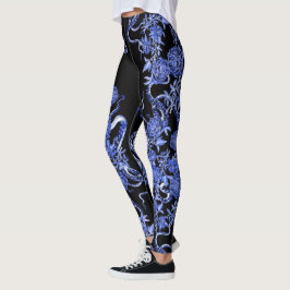 Legging A Lula e as Pernas Azuis e Pretas do Rosa