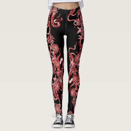 Legging A lula e o Rosa vermelho e preto