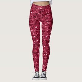 Legging A magenta vermelha escura brilha