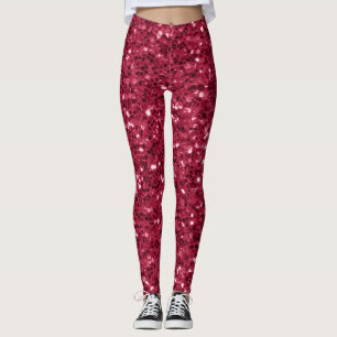 Legging A magenta vermelha escura brilha