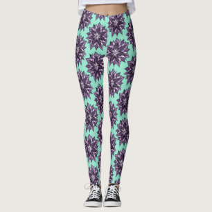 Legging A mandala roxa gosta do teste padrão do desenho d