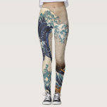 Legging A onda do Excelente de Kanagawa<br><div class="desc">A Onda Excelente de Kanagawa é um impressão de bloco de madeira do artista japonês Hokusai. Foi publicado por volta de 1830 no final do período Edo.</div>