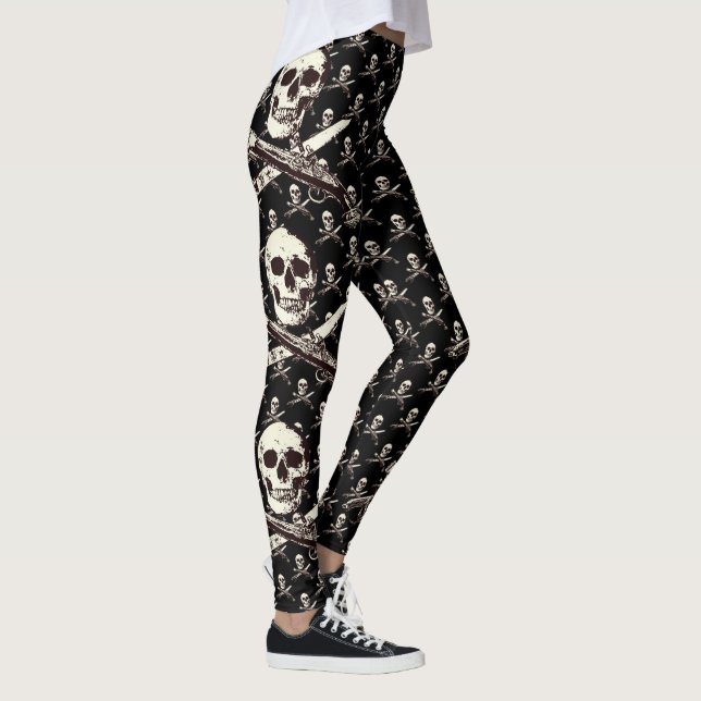 Legging A Pirata a vida multiskul_Leggings pretas (Direita)