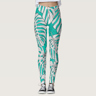 Legging A selva deixa a tropical floral sem costura