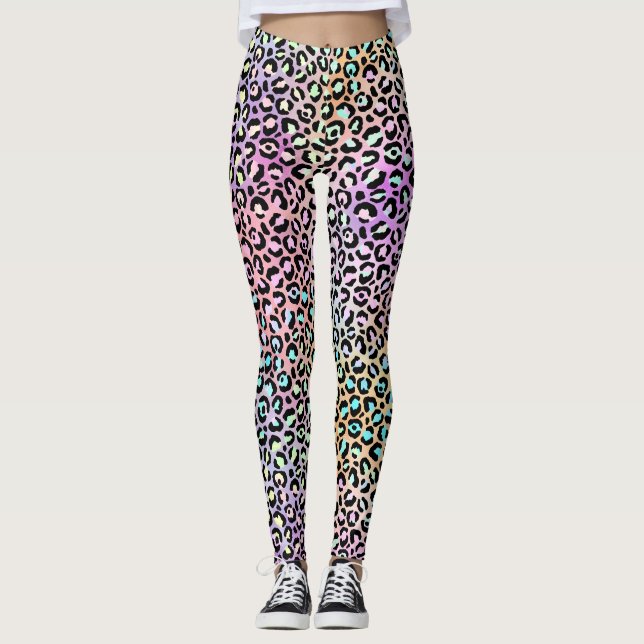 Legging A Série Leopardo Iridescente Design 6 (Frente)