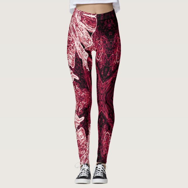 Legging A Splash Of Red 2 (Frente)