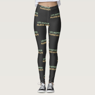 Legging A vida acontece pilotos ajuda Motivação da saída