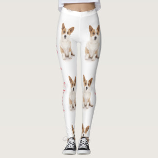 Legging A vida é curta, é assim minhas caneleiras do Corgi