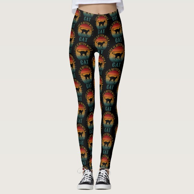 LEGGING A VIDA É MELHOR COM UM GATO  (Frente)