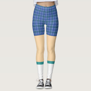 Legging A xadrez engraçada shorts mulheres do geek do